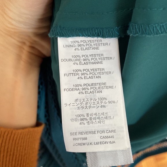 J Crew Green Eyelet Dress Size 2 - Picture 4 of 5